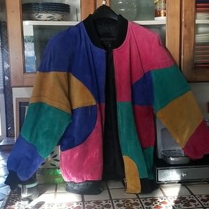 Suede multi colored jacket
